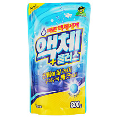 山精灵（Sandokkaebi）韩国原装进口洗衣液补充装800ml 袋装强渗透快速洗涤无刺激低泡
