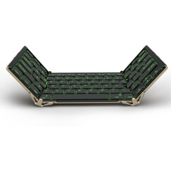 B.O.W 航世 HB099 蓝牙键盘折叠无线键盘 平板ipad键盘 笔记本家用办公游戏手机小键盘 黑色带背光键盘