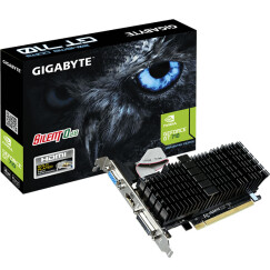 技嘉(GIGABYTE)GeForce GT710SL-2GL 954MHz/1800MHz 2GB/64bit GDDR3显卡