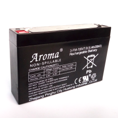 Aroma儿童电动童车蓄电池 电动玩具汽车电瓶 3-FM-7 (6V7.0Ah/20hR)