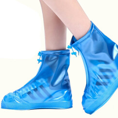 博沃尼克 防雨鞋套男女加厚底雨鞋 防水鞋套便携式防滑耐磨雨靴套成人非一次性透明平底42-43