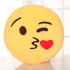 抱枕qq大表情微信表情动漫emoji圆形家居靠垫枕公仔创意现货办公室