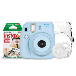 富士（FUJIFILM）INSTAX 一次成像相机  MINI8相机 蓝 入门套餐（10张胶片）