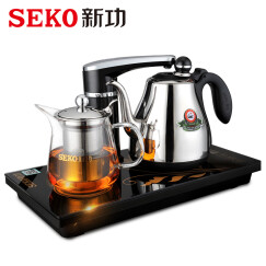 新功（SEKO）智能全自动上水壶电水壶玻璃保温电热水壶烧水壶304不锈钢电茶壶 F143 1L