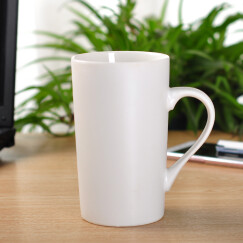 布丁瓷艺 简约陶瓷水杯马克杯大容量杯子创意咖啡杯牛奶麦片杯可定制 16号哑光