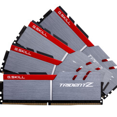 芝奇（G.SKILL）32GB(8G×4)套装 DDR4 3200频率 台式机内存条 Trident Z/捷豹银