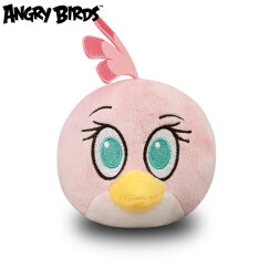 经典版Angrybirds 愤怒的小鸟 3.5寸毛绒公仔（带塑料吸盘）粉鸟