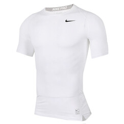 耐克 Nike Pro 17年新款男款紧身衣短袖运动T恤第二代 健身衣健身服男703095 速干材质白703095-100/2017春夏新款 L(175/92A)