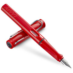 凌美LAMY钢笔签字笔Safari狩猎者系列时尚商务办公墨水笔 红色标准EF笔尖学生钢笔德国原装进口