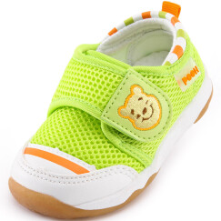 迪士尼 Disney 宝宝学步鞋 软底幼儿童休闲鞋单鞋7109荧光绿135mm/内长135mm