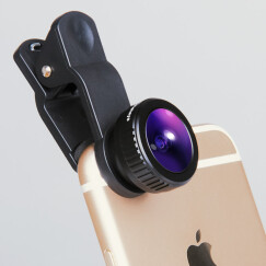 苹果手机镜头长焦/广角/鱼眼/微距适用iPhone7/6s/OPPO/VIVO/小米单反拍照外置镜头 鱼眼特效 光学镀膜镜片F01