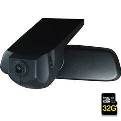 靓知渝V306专车专用隐藏式行车记录仪1080P高清夜视广角WIFI前后双镜头一体机 适用于宝马3系5系7X1X3X4X5X6mini 双镜头+包安装+送32G卡