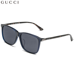 GUCCI 古驰 eyewear墨镜男 轻便时尚男士太阳镜 驾驶可佩带 GG0017SA-004 蓝色镜框灰色镜片 58mm