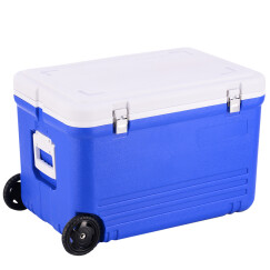ICERS 保温箱车载药品胰岛素冷藏箱保鲜箱 55升 有轮 蓝白色