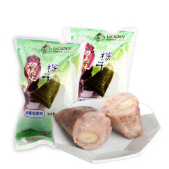 功德林粽子 上海特产 端午素粽 真空紫薯板栗粽160g
