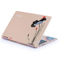 联想(Lenovo) YOGA710-14 14英寸超薄笔记本电脑二合一 轻薄本 香槟金 中国画系列-莲花梅花菊花牡丹 i7-7500U 8G 512固态 2G独显