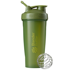 BlenderBottle 蛋白粉摇摇杯户外运动水杯带搅拌球 苔绿色约800ML