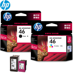 惠普（HP） 惠普(HP)46墨盒 适用HP 2029/2020/2520/2529hc CZ638AA 46黑色彩色套装