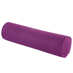 门扉 圆柱大抱枕 棉麻沙发靠垫睡觉枕头床头大靠枕沙发车载靠枕 紫色 20x80cm