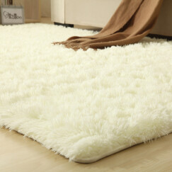 月之吻 高毛金丝绒地毯 客厅茶几沙发卧室地毯 可水洗 多尺寸可选可定制 米白色 200*300CM