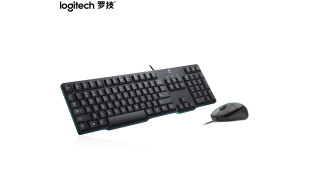罗技（Logitech）MK100 键鼠套装 有线键鼠套装 办公键鼠套装 全尺寸 黑色  P口键盘 U口鼠标