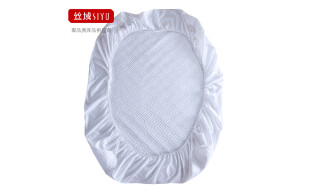 丝域（SIYU） 纯棉加厚床笠单件床罩子席梦思乳胶保护套防滑防尘榻榻米 长城格(白色) 1.8米床180*200cm 围高32cm