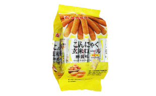中国台湾 北田蒟蒻糙米卷（蛋黄口味）袋装160g 年货送礼囤货休闲零食儿童食品