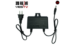 雅视威 监控电源 12V2A3A5A电源适配器 摄像头室内室外防水防雨路由器直流开关适配变压器 2A双线稳压防水监控电源-3812-B