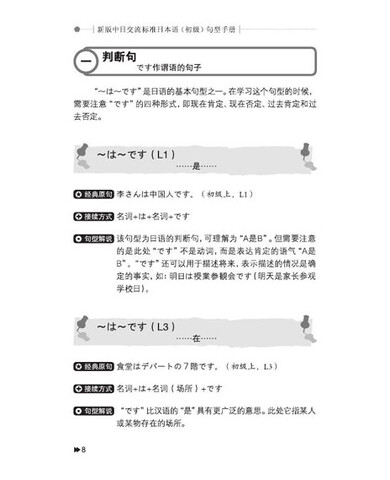 新版中日交流标准日本语(初级)句型手册:N5~N