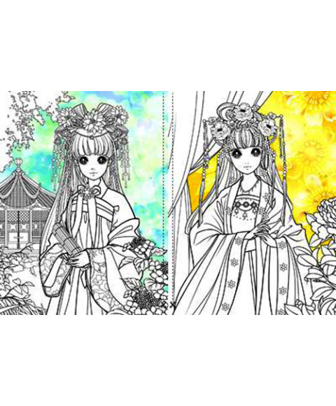 蜜桃俏公主涂色:古典公主 [3~6岁]