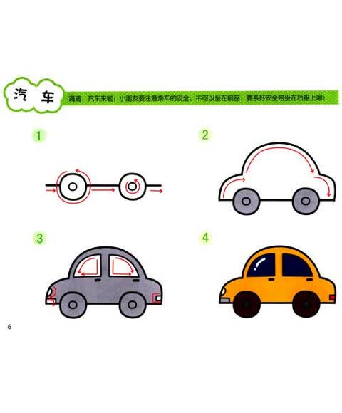 向日葵快乐创意系列·快乐创意学画:各种各样的车(3-6岁适用)图片