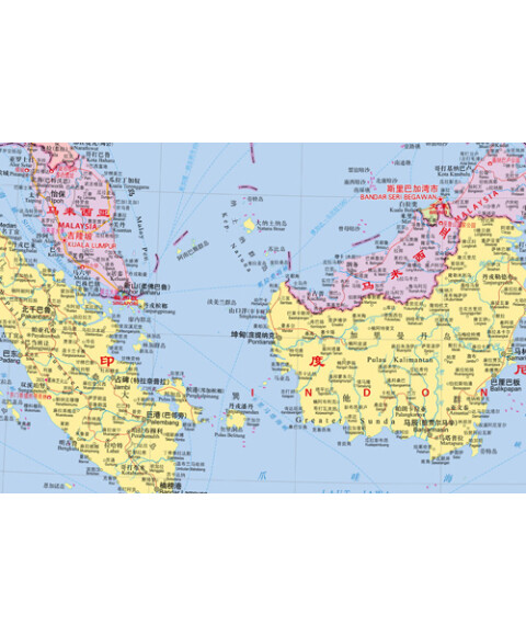 世界热点国家地图:东南亚(1:6200000)(大字版)