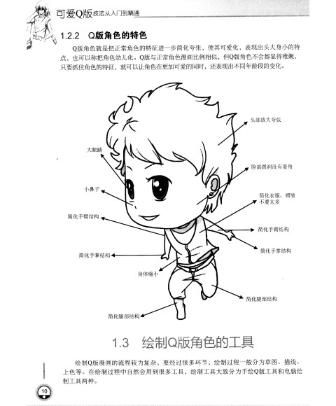 《新手学超级漫画系列:可爱q版技法从入门到精