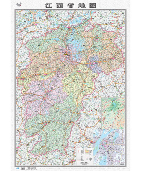 地图:江西省地图(折叠袋装)(新版)》是权威的大比例尺行政区划地图,市图片