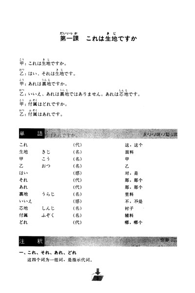《服装日语会话》(朱妙桃)