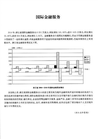 《浙江省国际服务贸易发展报告2011》(浙江省
