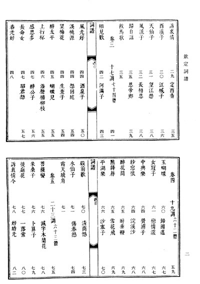 钦定词谱(繁体竖排版)