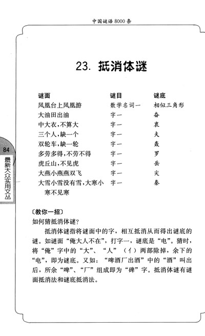 有关历史的谜语