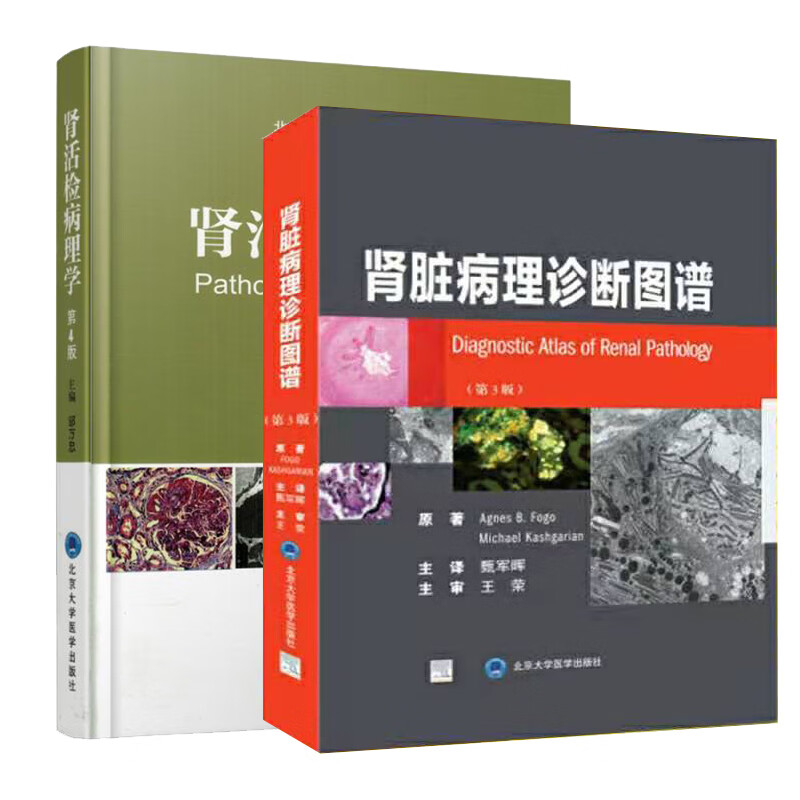 共2本肾脏病理诊断图谱第3版/肾脏病学系列肾活检病理学第4版甄军晖邹