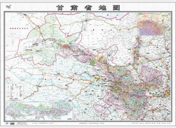 正版图书 新版甘肃省地图--2016中华人民共和国分省系列地图 中国地图图片