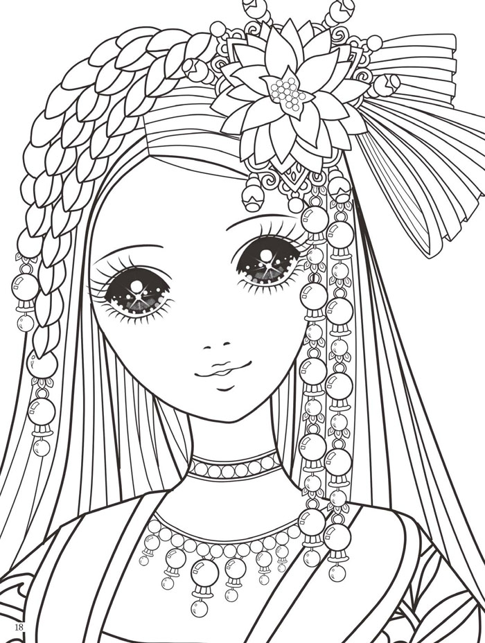 公主涂色画打印大图|舞蹈公主涂色图[12p]_人物