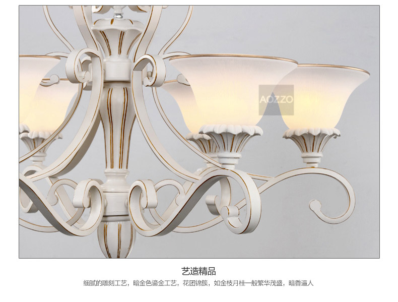 奥朵吊灯欧式复古餐厅灯饰客厅灯简欧灯具 CL70066-6头