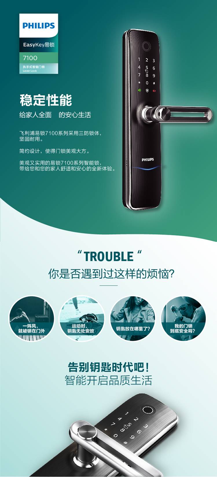 飞利浦7100智能锁评测怎么样?用后一周讲体验真相？