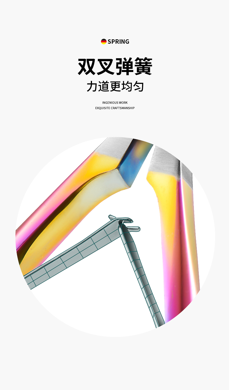 MR.GREEN进口不锈钢死皮钳修剪指甲倒刺死皮剪美甲工具指甲钢推工具礼盒装 银色+美甲钢推 Mr-1050Ni-plus
