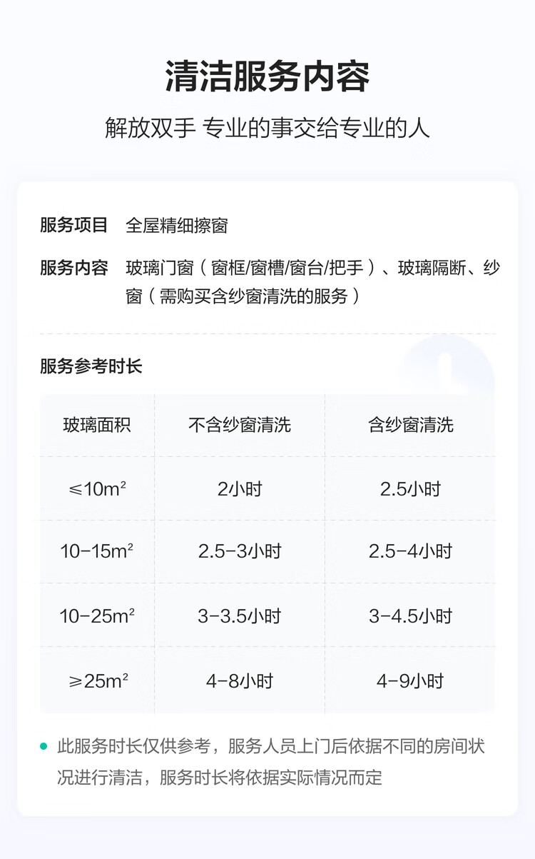 3，58到家 精細擦玻璃 家政保潔 擦窗戶服務 窗戶保潔 擦窗服務 上門擦窗 清洗玻璃 同城上門 擦玻璃15平米 廣州、廈門、上海、深圳、武漢、長春、長沙、重慶