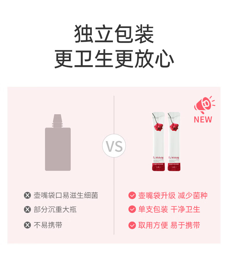 芙·马龙面膜 玫瑰花水免洗睡眠面膜滋养舒缓补水保湿水润 一盒装 4ml*20支