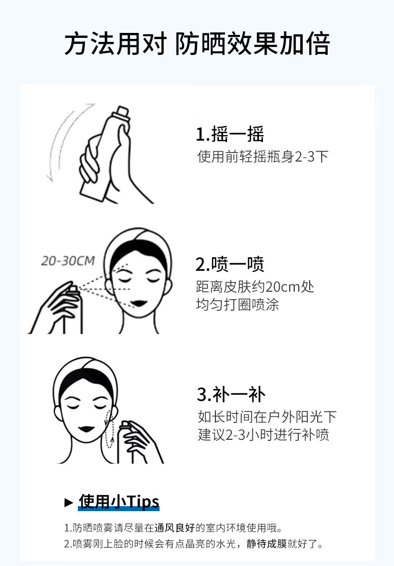 Fashion flash灿烂之护防晒喷雾防水防汗敏感肌可用隔离霜旅行便携户外军训必备 【超值两支装】防晒喷雾120ml*2