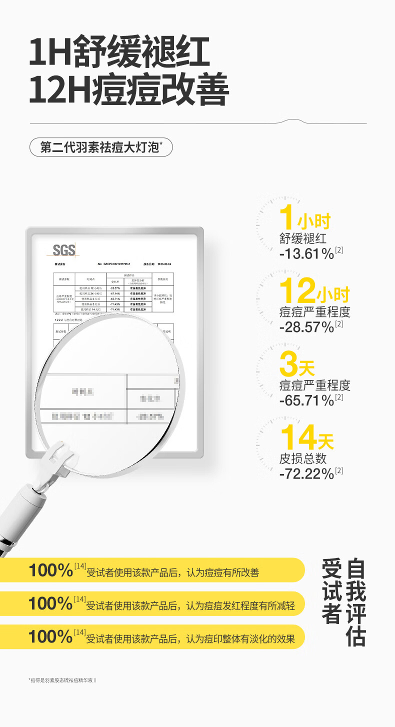 羽素毛孔收敛水去闭口控油无酸可湿敷收缩毛孔精萃爽肤水护肤补水 祛痘精华15ml+水200ml