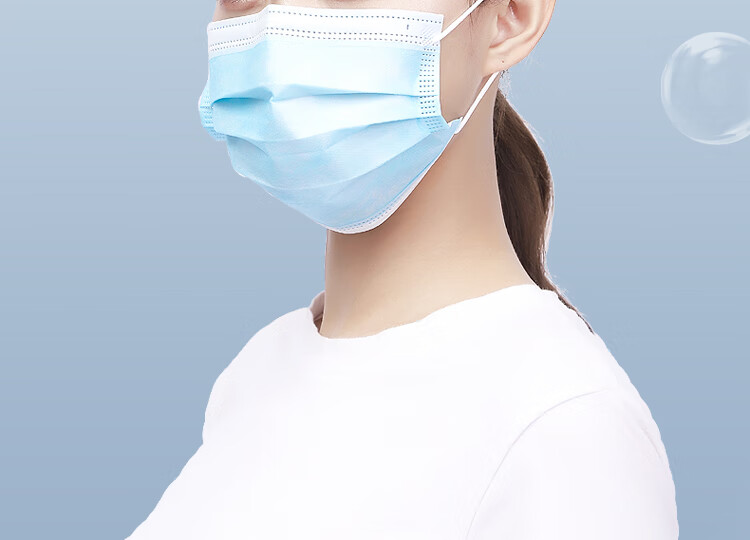 JODIA一次性医用口罩 成人学生男女防细菌医用级防护面罩透气3层含熔喷布防尘飞沫雾霾 医用口罩100只