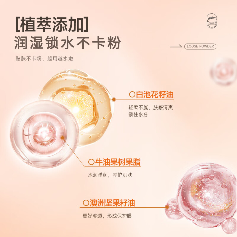 DPDP蜜粉清透持妆细腻哑光定妆散粉定妆控油不易脱妆油皮焕亮肤色嫩肤 绒雾清透白【控油雾感】10g/盒